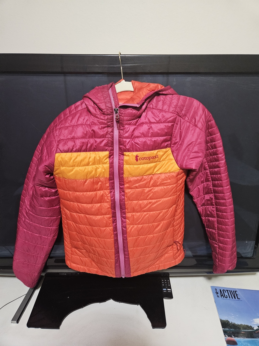 cotopaxi Colorblock Insulated Capa Hooded Jacket - Pink, Orange & Yellow